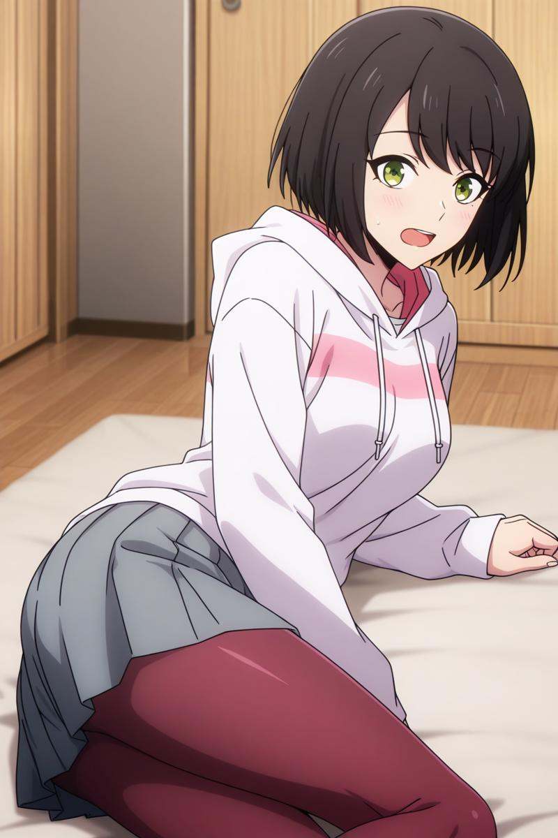 sl-songyi,  green eyes,  short hair on Tensor.Art