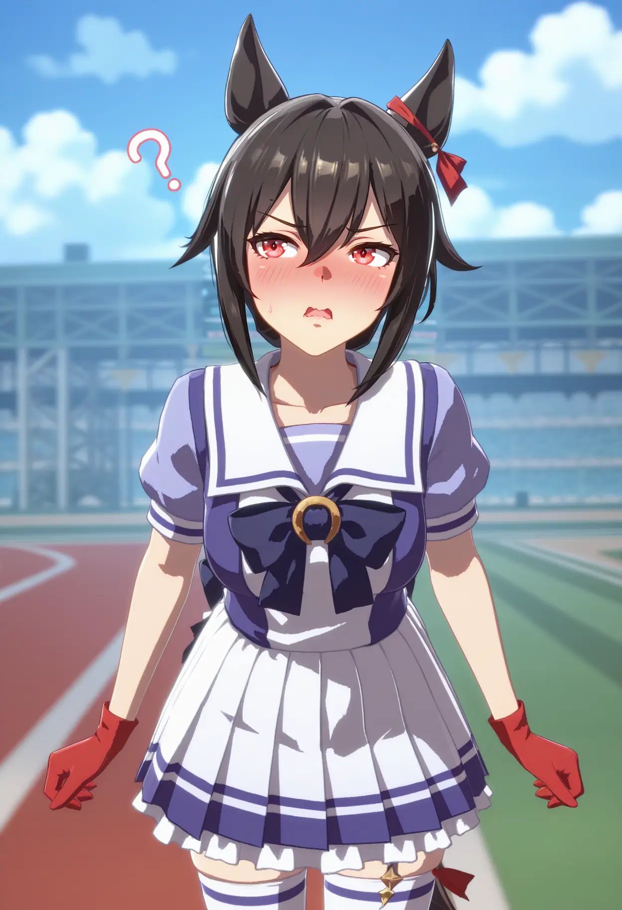 1girl,  solo,  blurry background on Tensor.Art