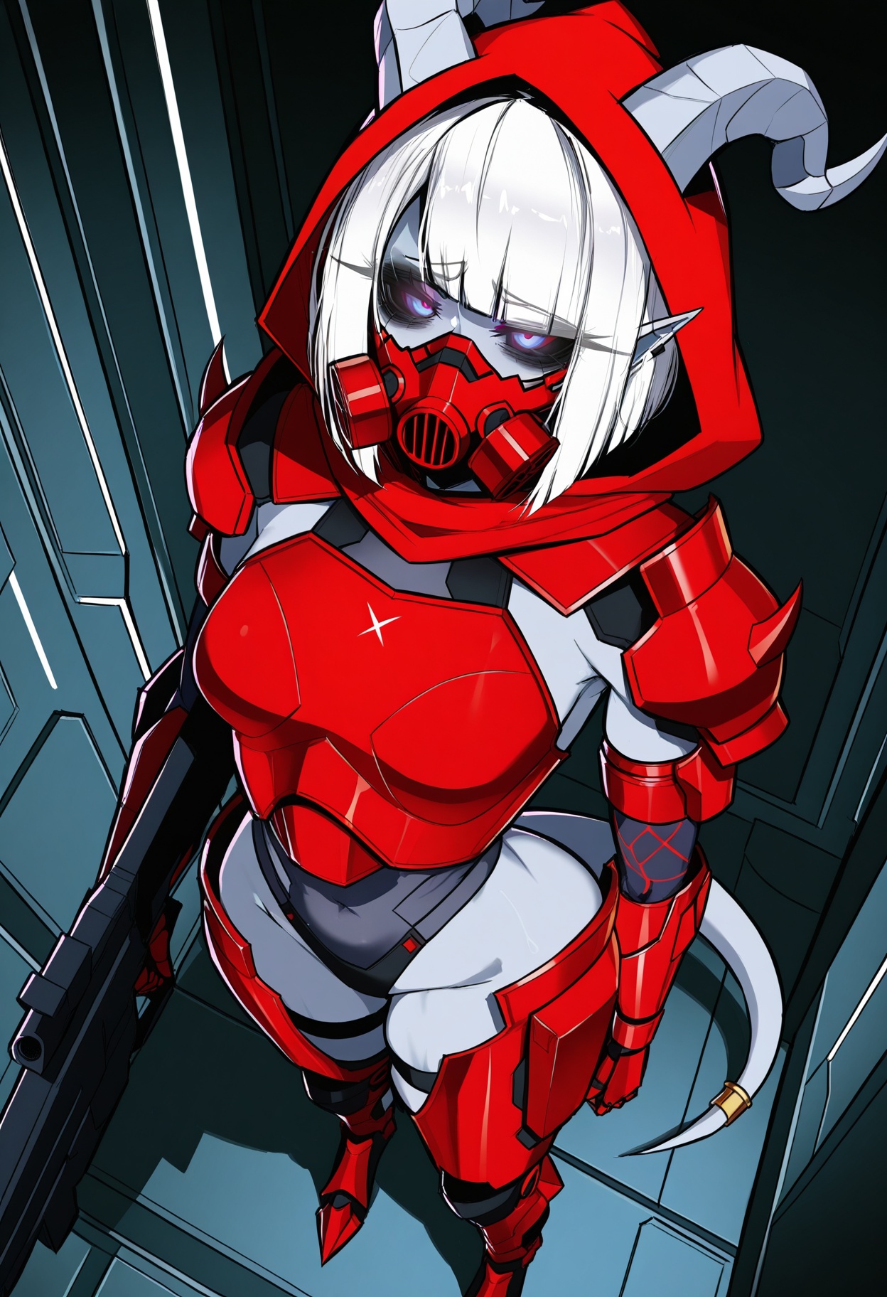 1girl,  curvy figure,  white hair on Tensor.Art