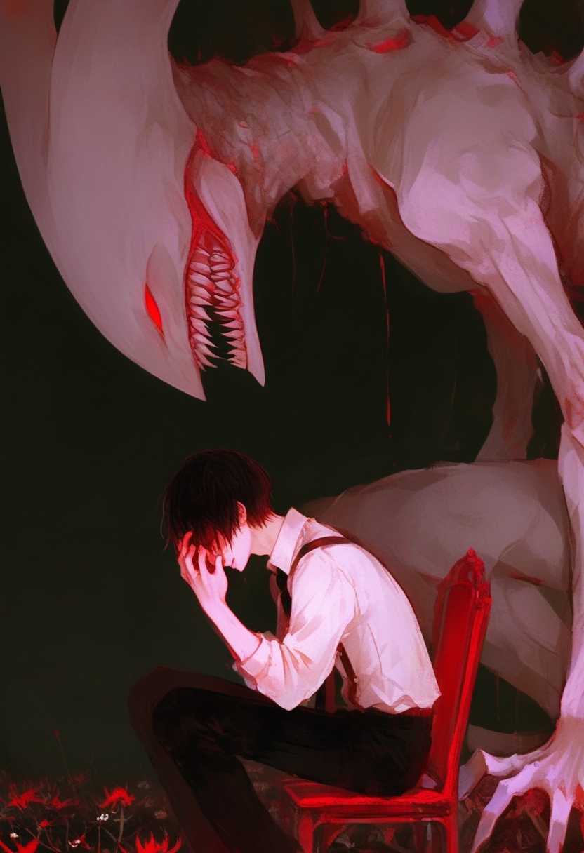 sitting,  black pants,  shirt on Tensor.Art
