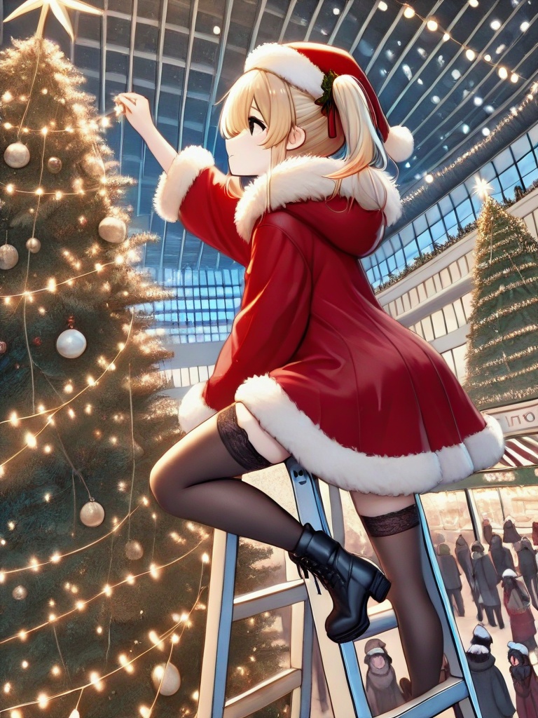 masterpiece,  best quality,  christmas tree with festive lights on Tensor.Art