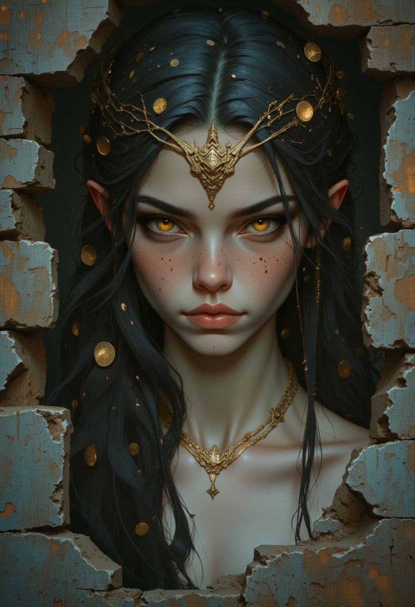 Unfazedfantasii,  vantablack,  OBxiaoxiangphotorealistic masterwork digital painting on Tensor.Art