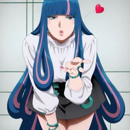 eida \(nshippuden\),  multicolored hair,  dark blue hair on Tensor.Art