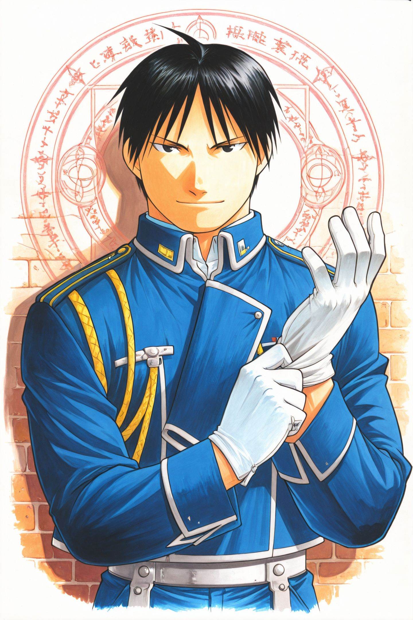 Hiromu Arakawa Style,  roy mustang,  1boy on Tensor.Art