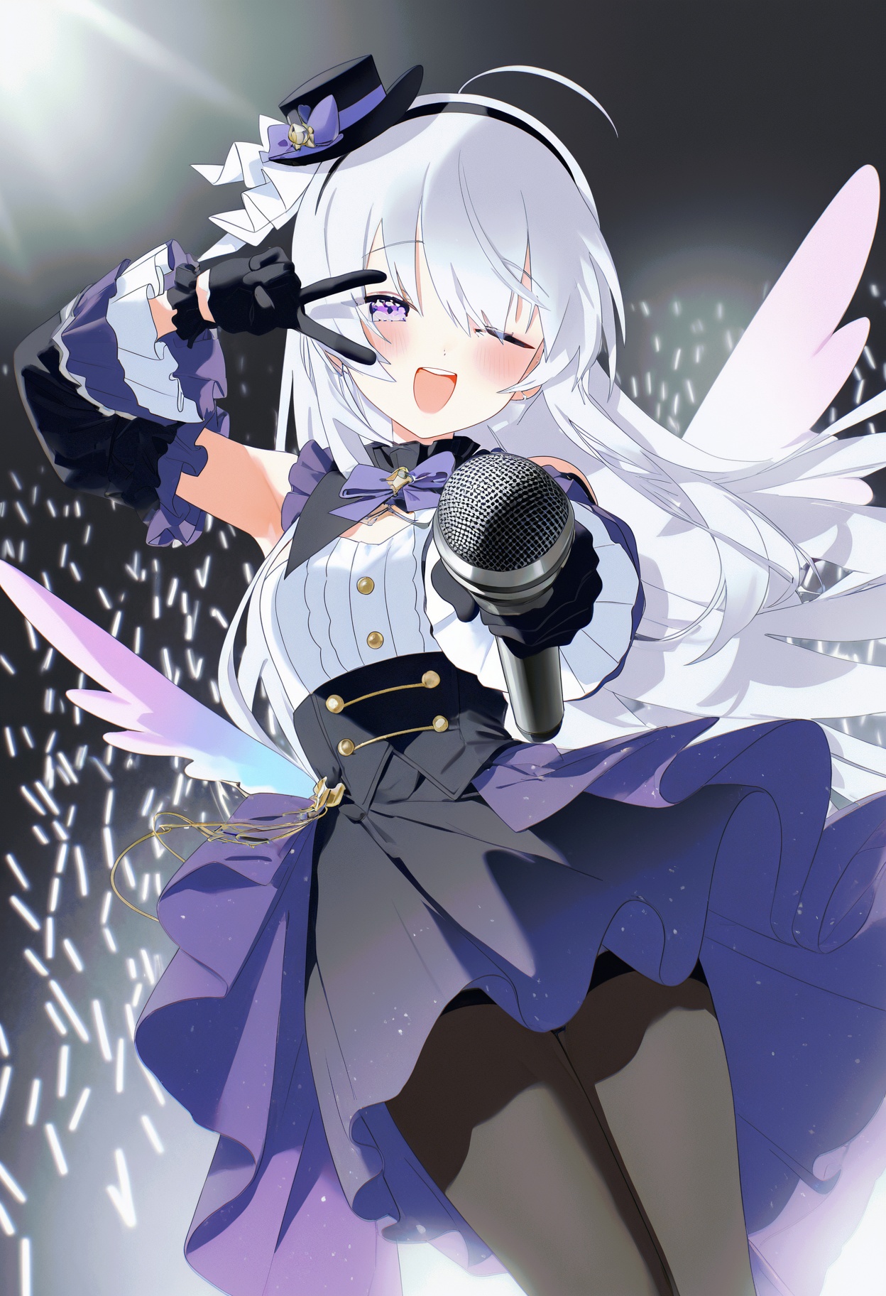 1girl,  solo,  one eye closed on Tensor.Art