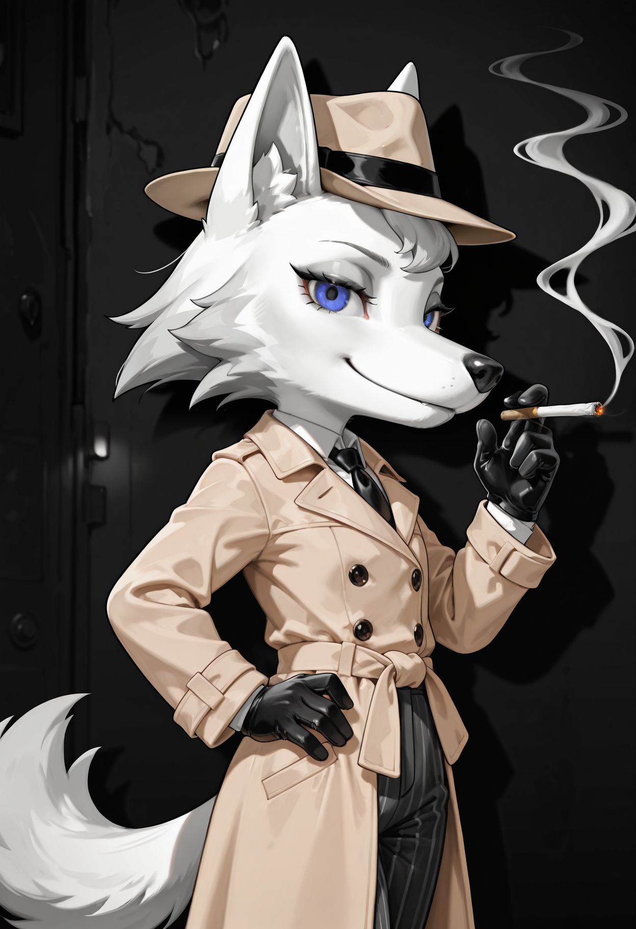 whitneyc,  wolf,  white fur on Tensor.Art