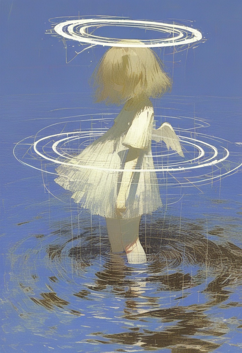 1girl,  solo,  halo on Tensor.Art