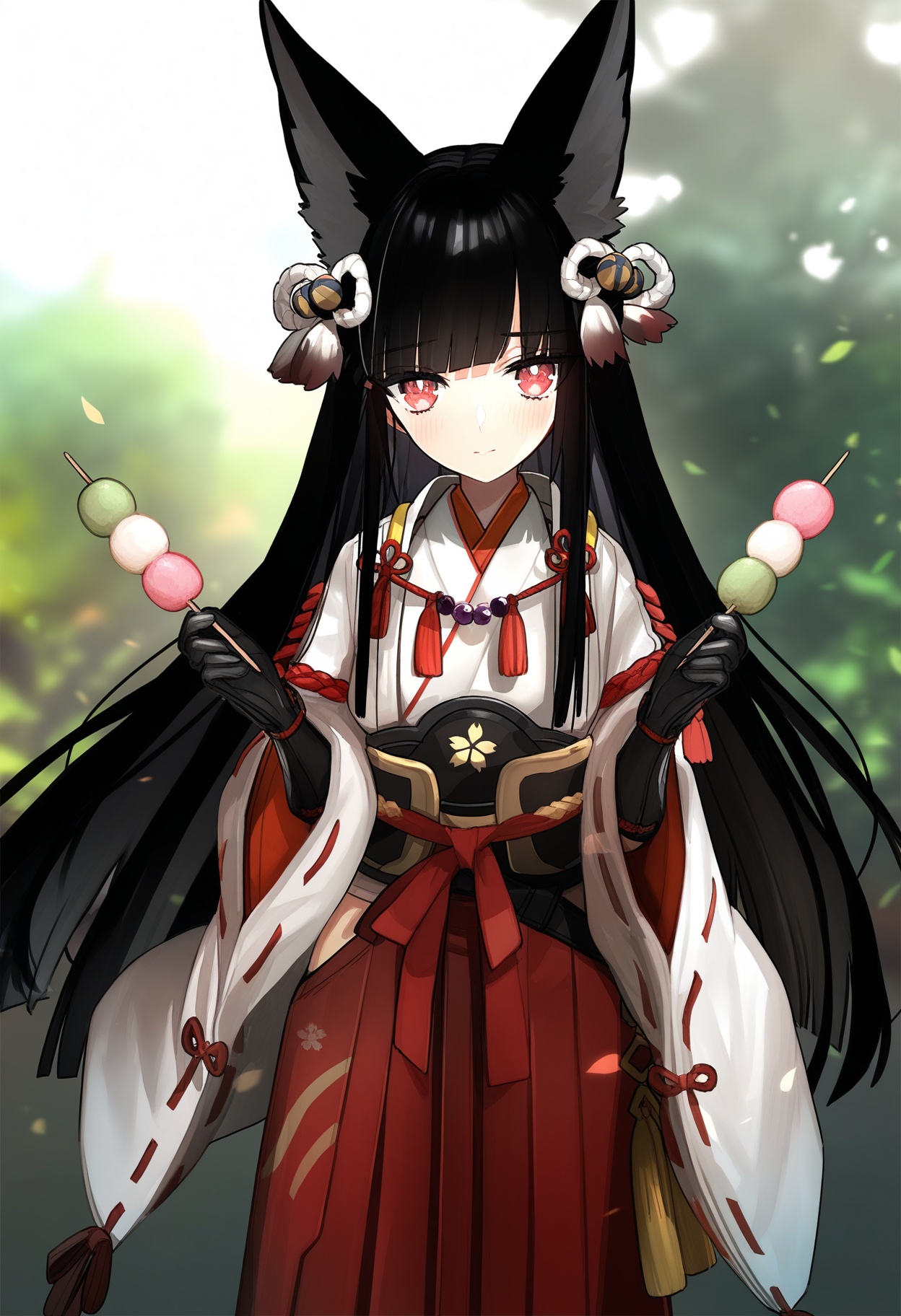 by wada arco,  best quality,  masterpiece BREAKHoshimi Miyabi cosplaying Minoto wears elaborate red on Tensor.Art