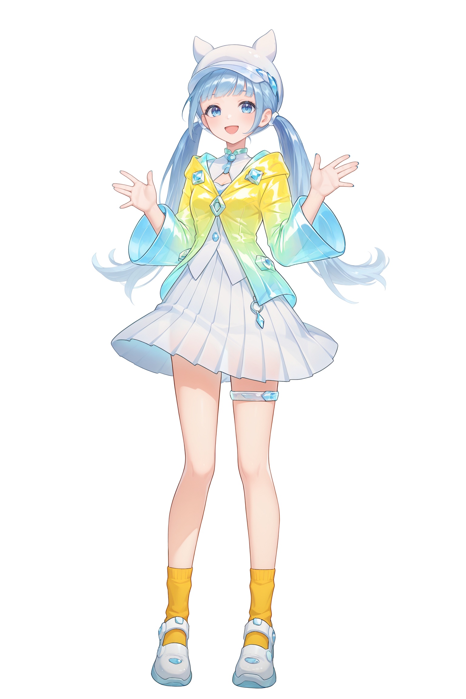 Nanafey,  yellow socks,  standing on Tensor.Art