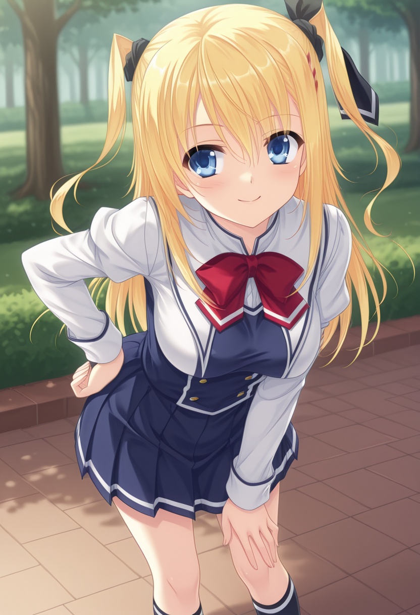 morizono-rikka,  large breasts,  hair ribbon on Tensor.Art