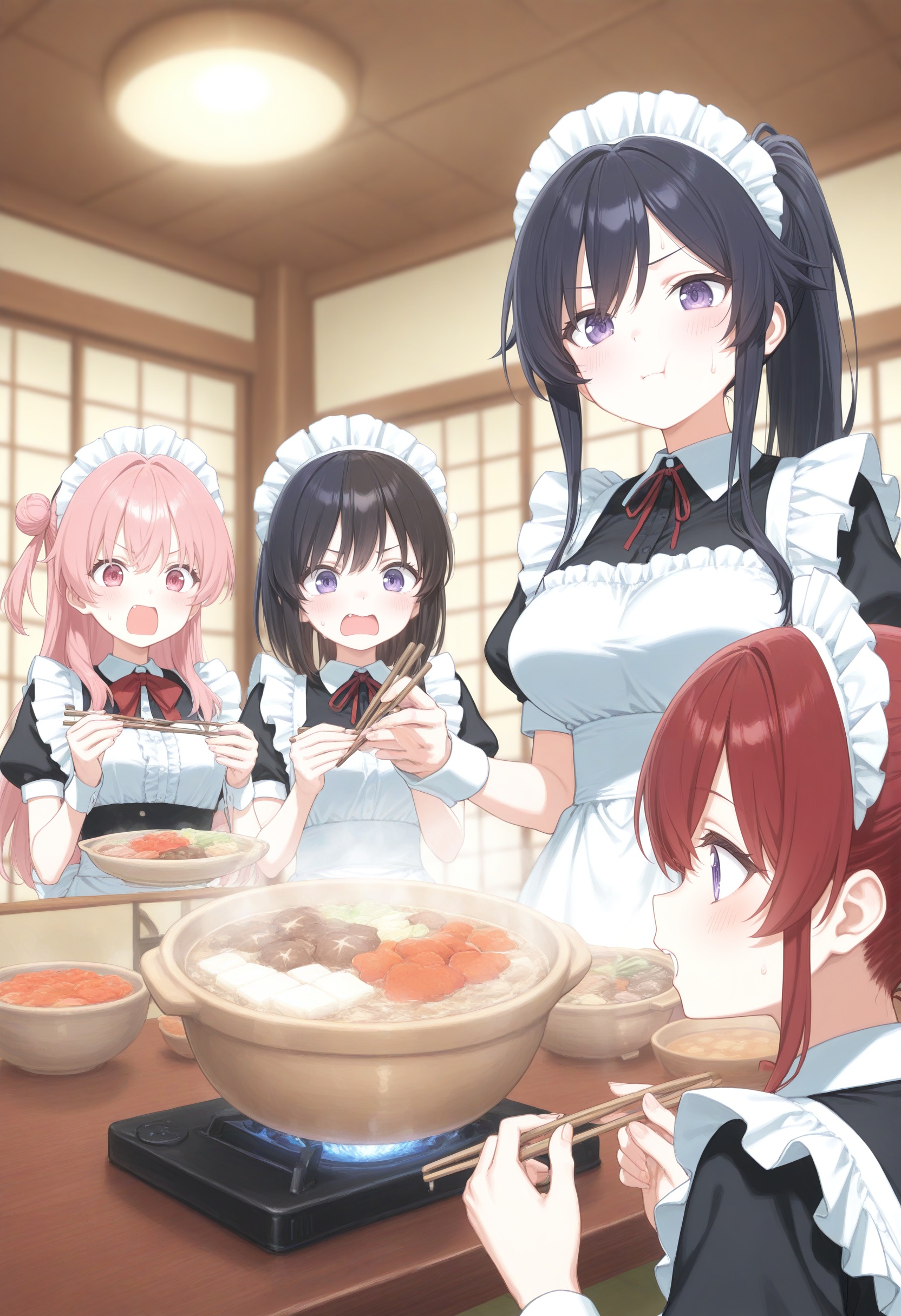 4girls,  (sho \(sho lwlw\):0.7),  multiple girls on Tensor.Art