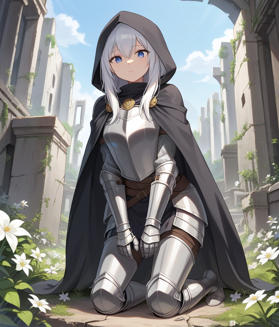 1girl,  armor,  blue eyes on Tensor.Art