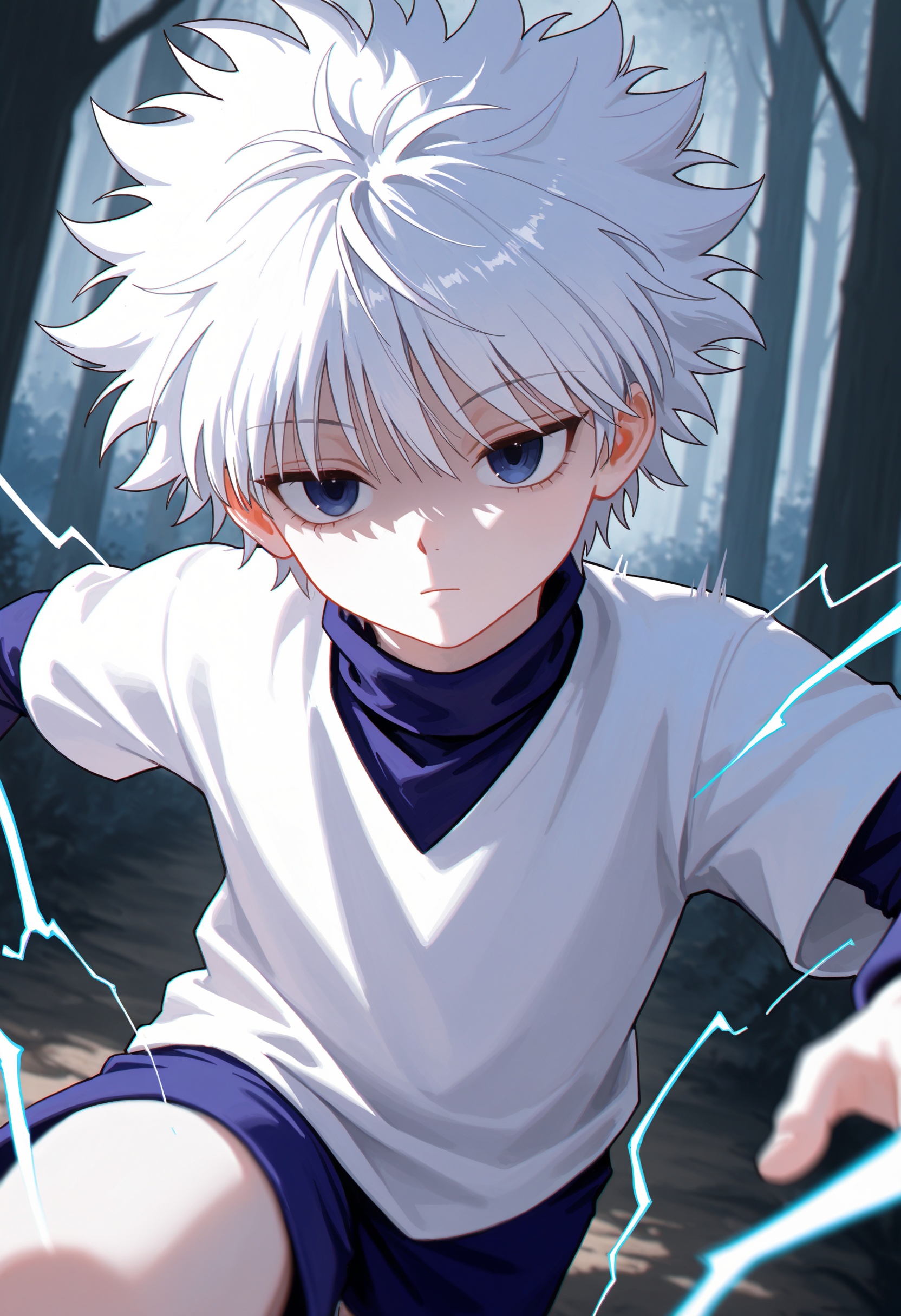 1boy,  solo,  killua_zoldyck (hunter x hunter) on Tensor.Art