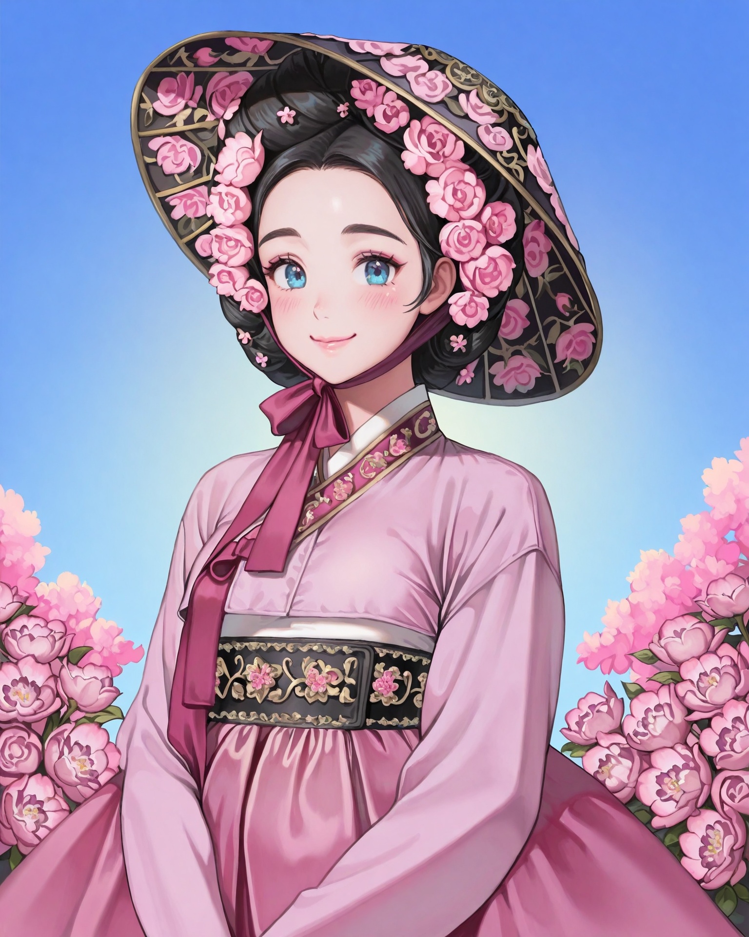 1girl,  jeonmo,  black hair on Tensor.Art