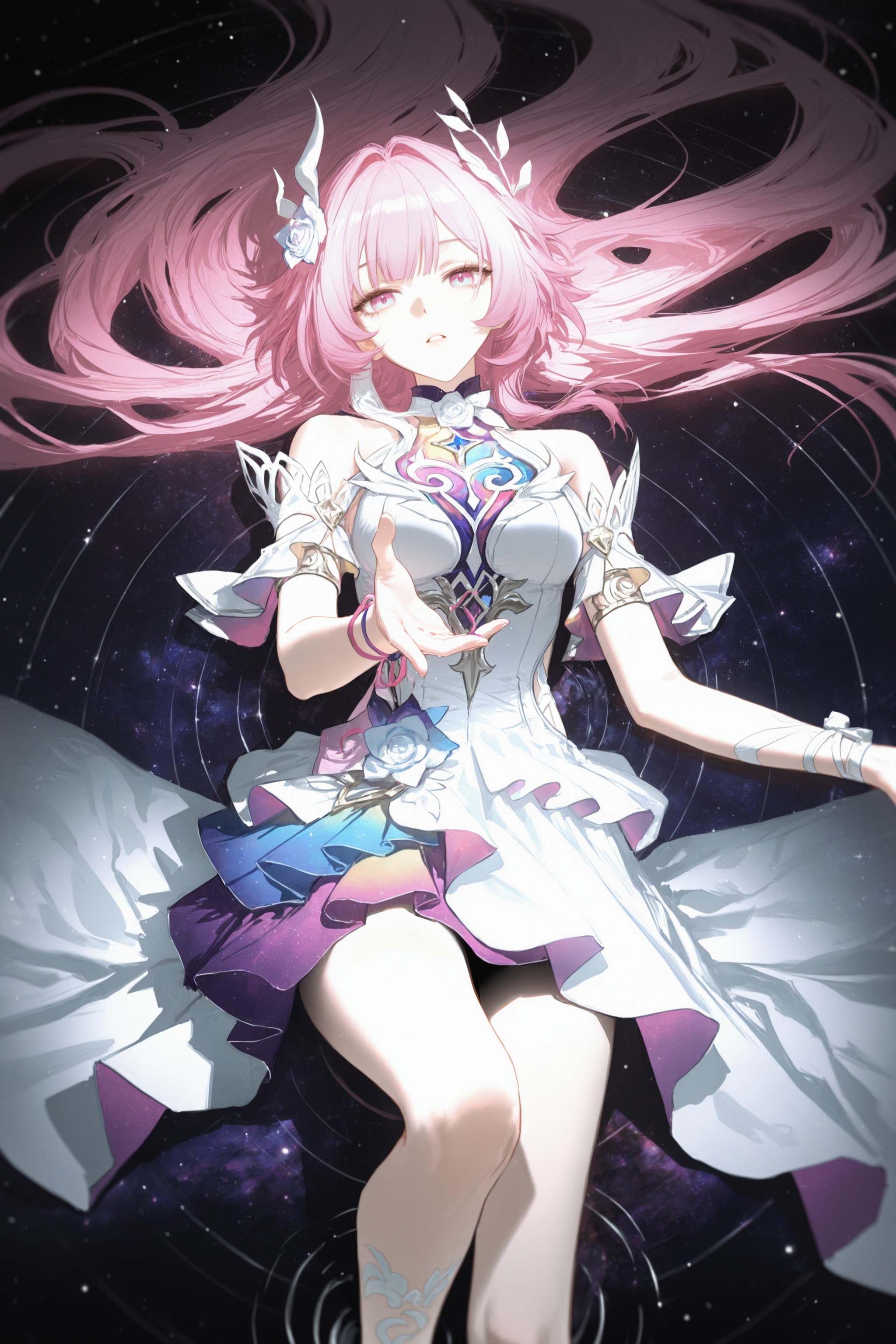 1girl,  cyrene \(honkai: star rail\),  pink eyes on Tensor.Art