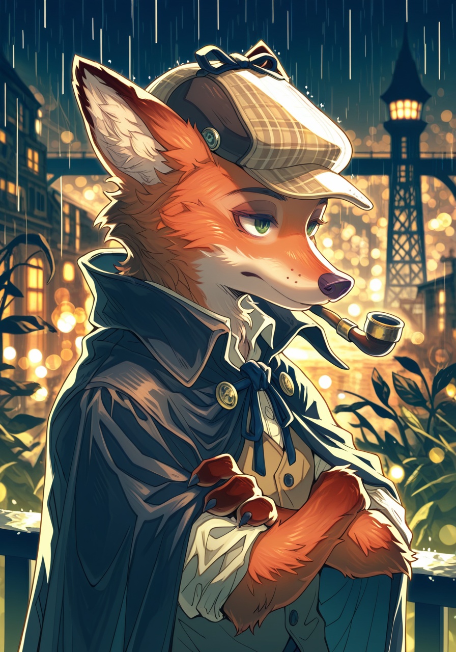 solo furry,  nick wilde,  bust portrait on Tensor.Art