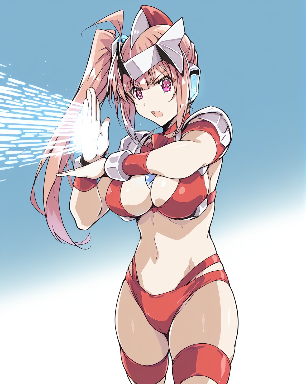 UltraShine,  long hair,  side ponytail on Tensor.Art