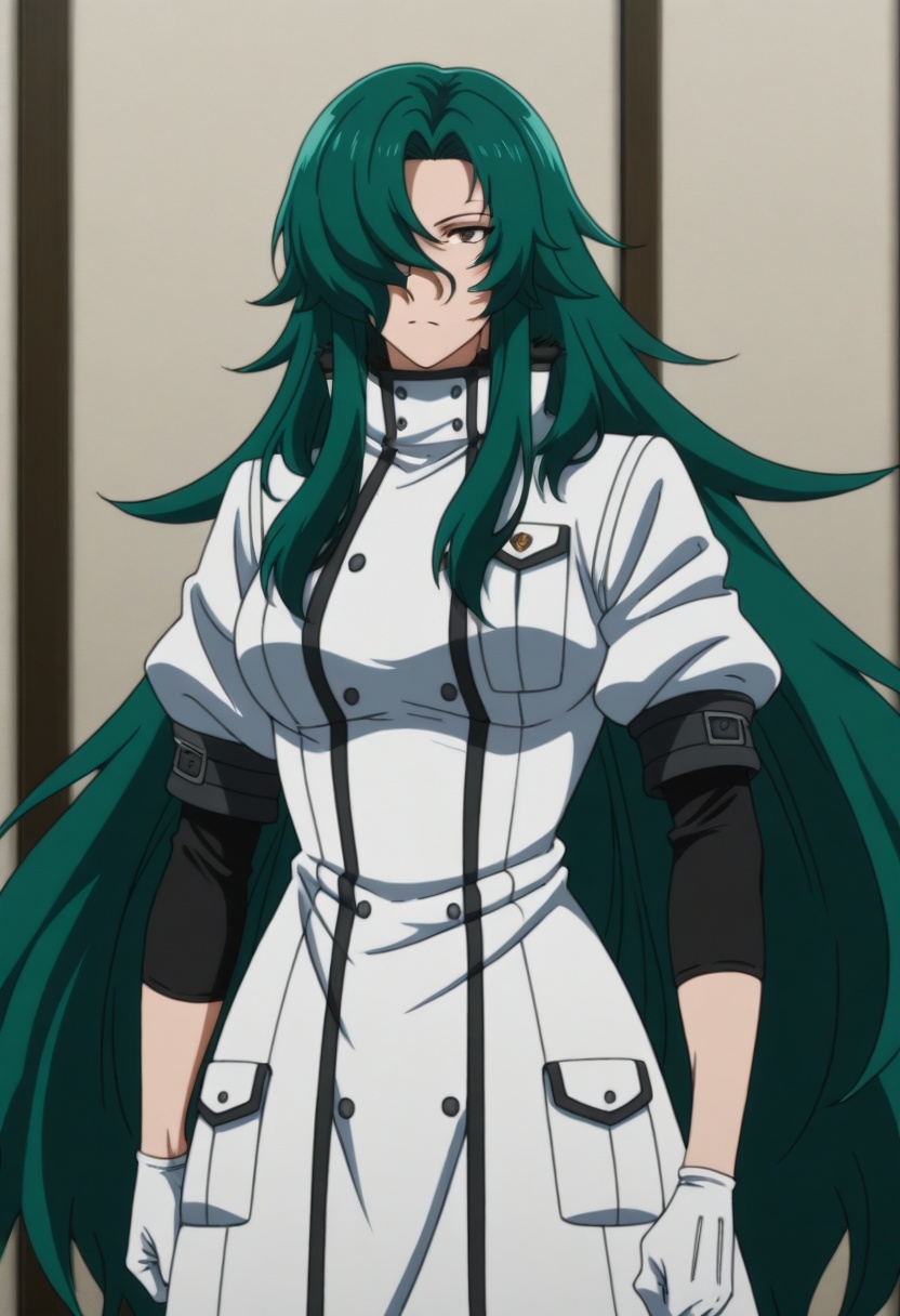 zzrosezz,  long hair,  green hair on Tensor.Art