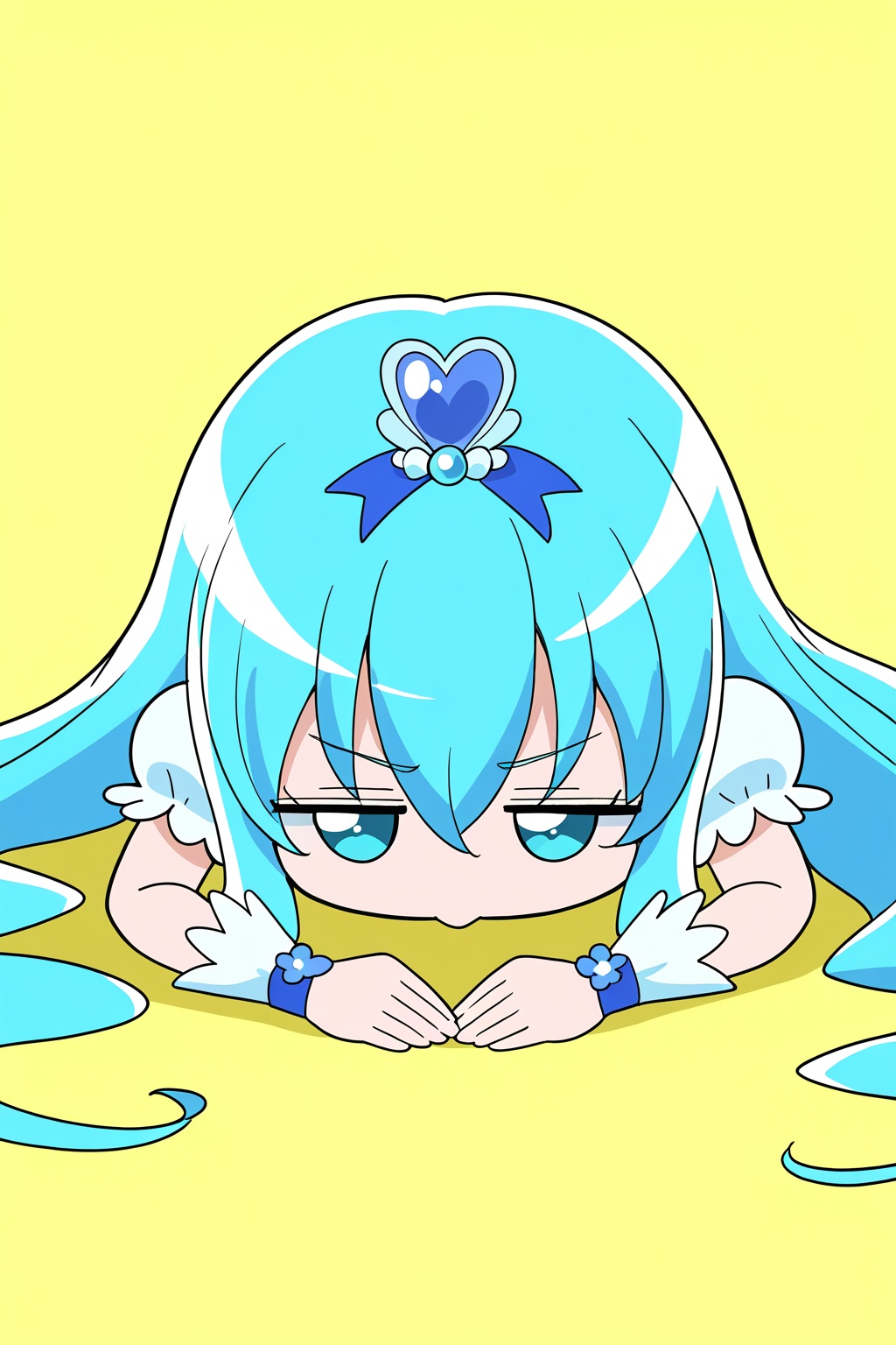 1girl,  cure marine,  meme on Tensor.Art