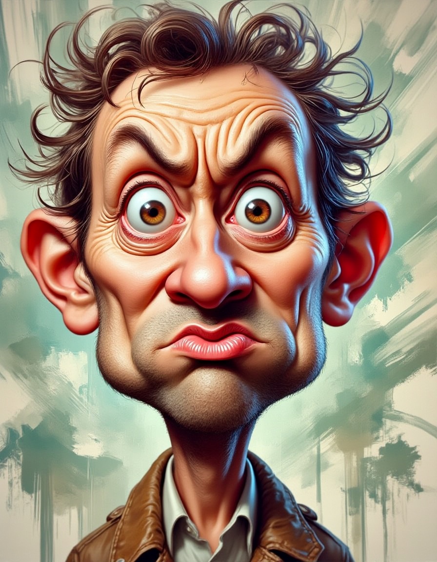 a man,  Caricature,  middle-aged on Tensor.Art