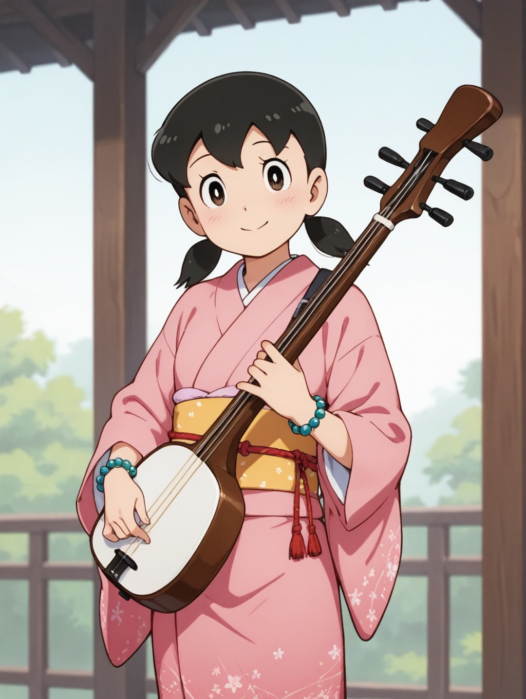 minamoto shizuka,  1girl,  black hair on Tensor.Art