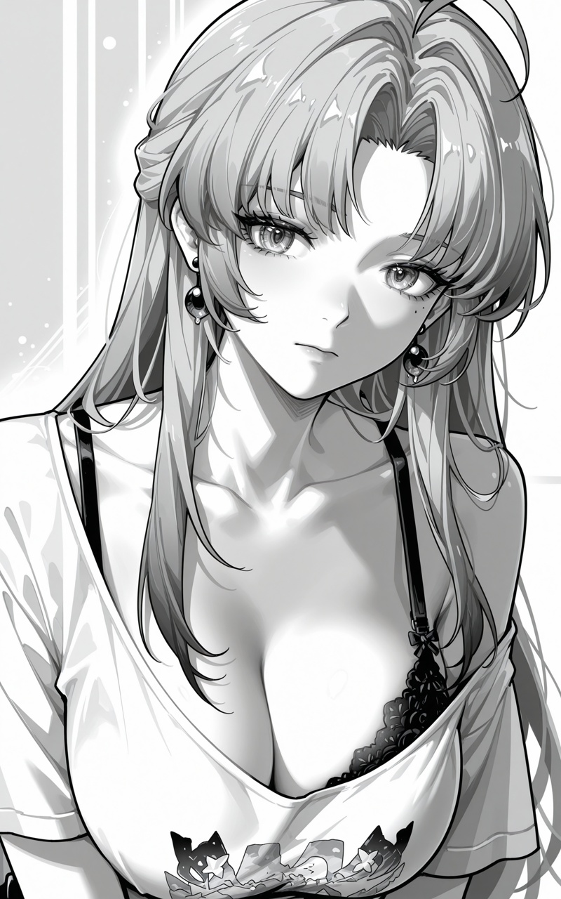 missing one shoulder,  cleavage,  deep v on Tensor.Art