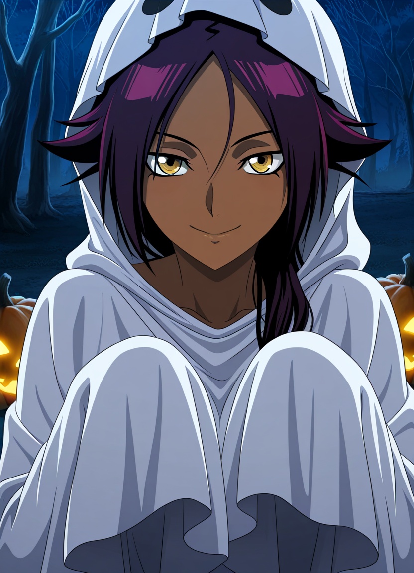 yoruichi shihouin,  long hair,  black hair on Tensor.Art