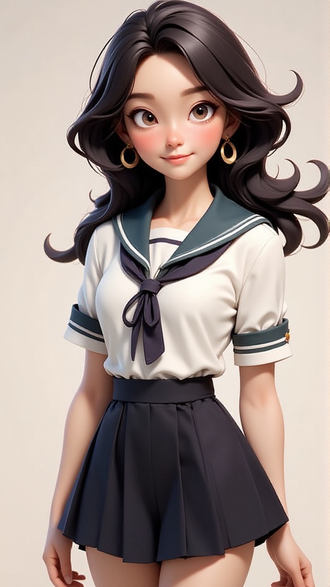 3d,  pixar style,  A captivating scene: a stunning young woman on Tensor.Art