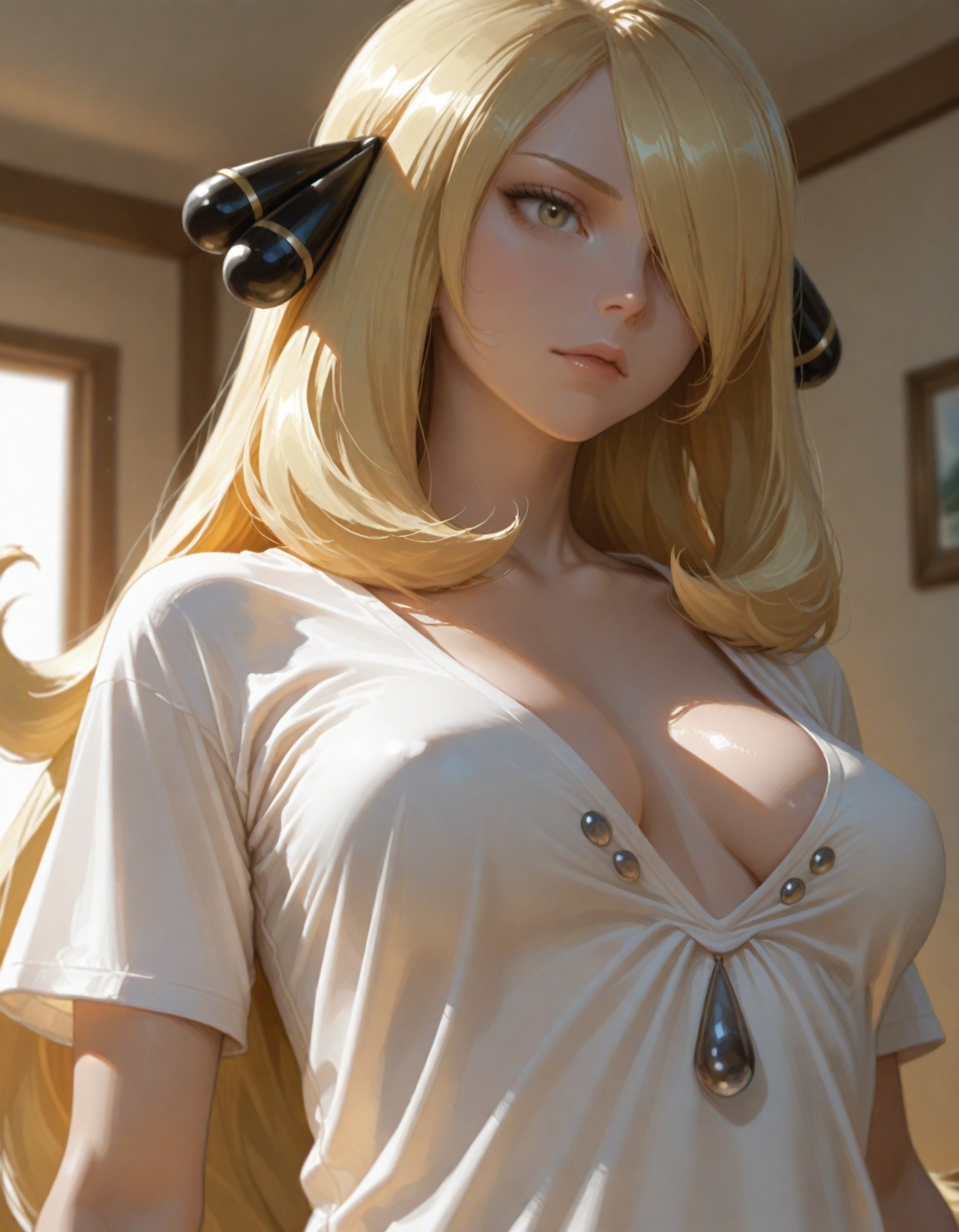 anime coloring,  1girl,  cynthia \(*******\) on Tensor.Art