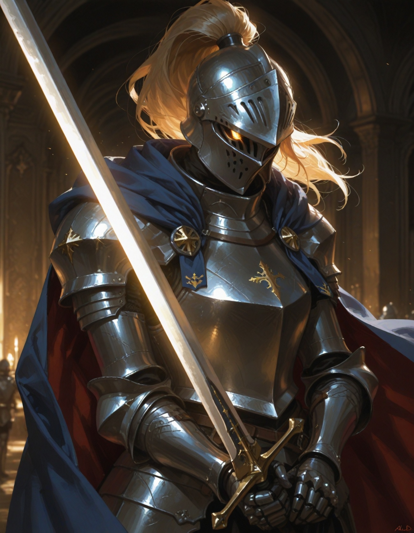 anime coloring,  1girl,  knight on Tensor.Art