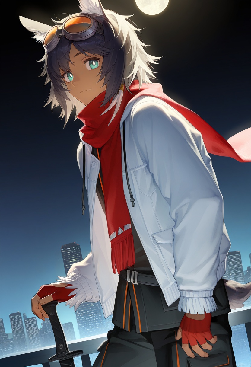 1boy,  solo,  courier \(arknights\) on Tensor.Art