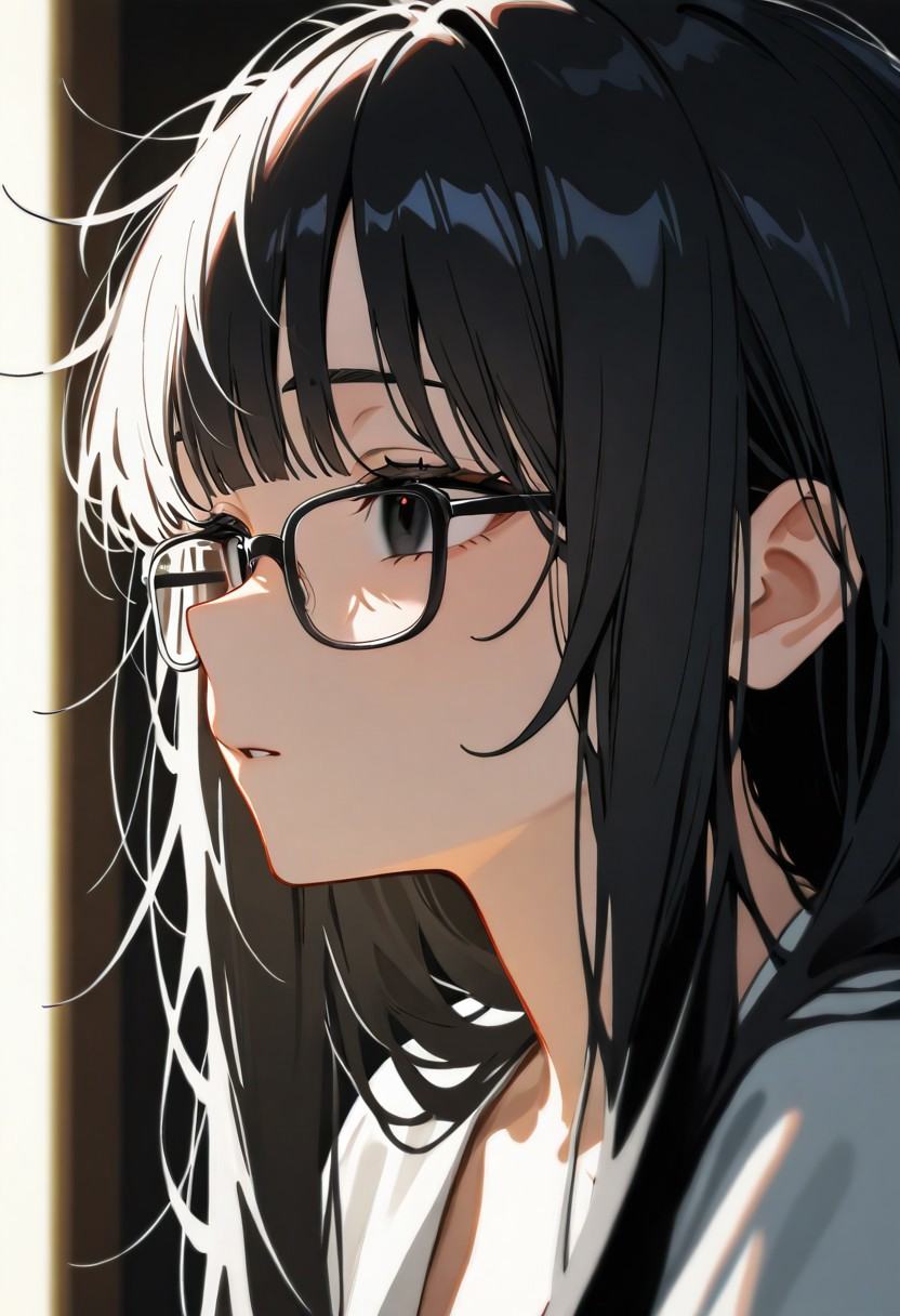 1girl,  long hair,  messy hair on Tensor.Art