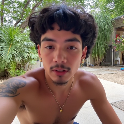 1guy,  selfie of Elijah on patio on Tensor.Art