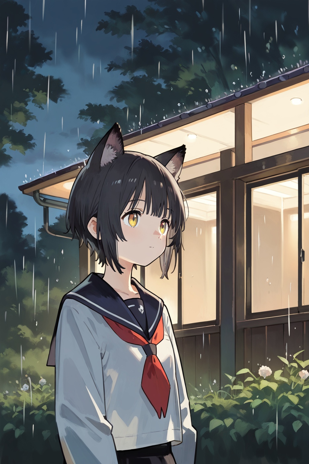 animal_ears,  1girl,  black_hair on Tensor.Art
