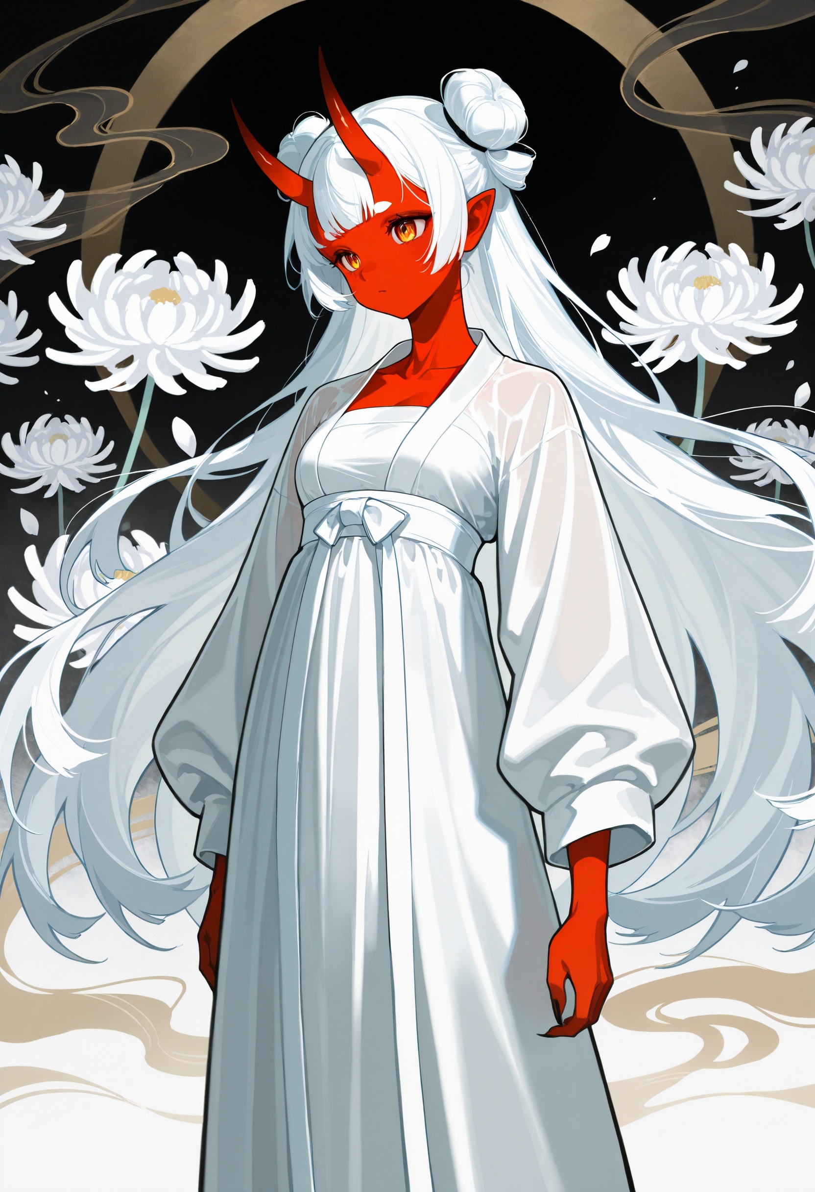 1girl,  oni,  colored skin on Tensor.Art