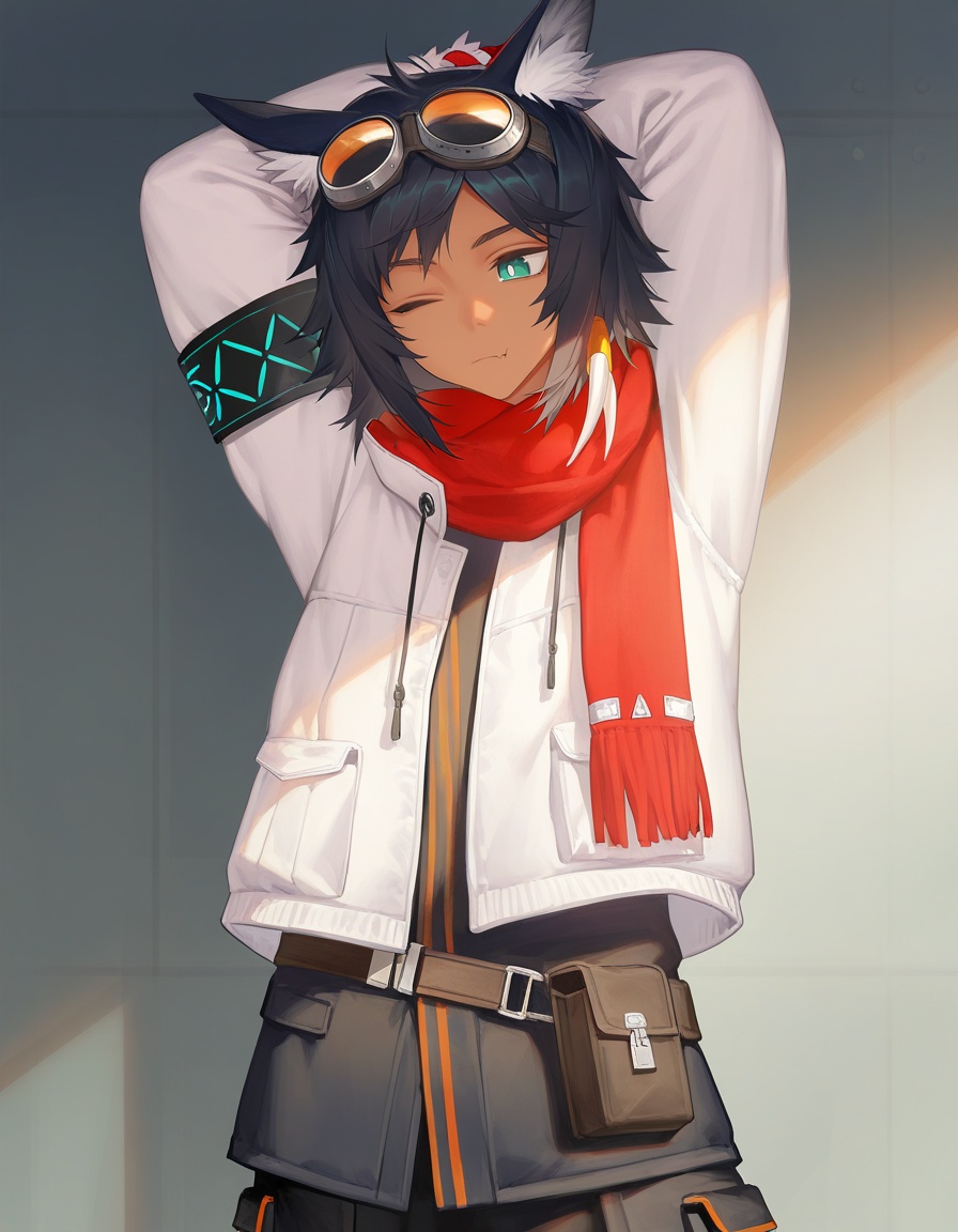 1boy,  solo,  courier \(arknights\) on Tensor.Art