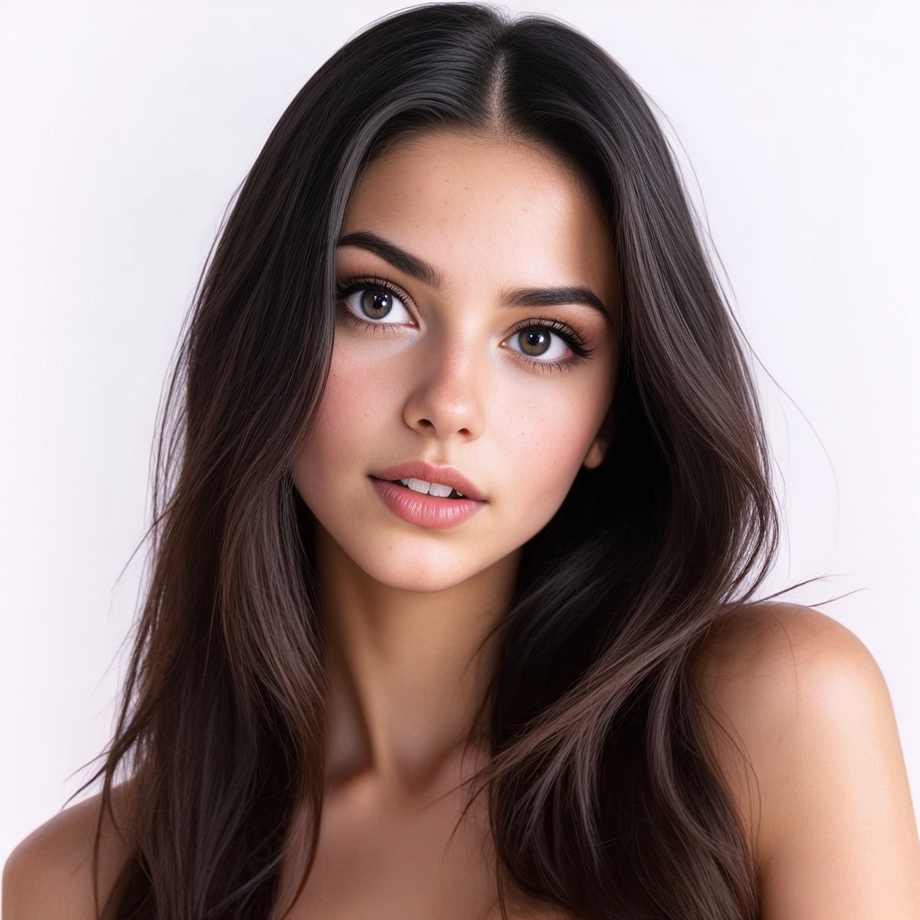 Realistic photo of a beautiful girl,  very detailed ebony eyes,  detailed pupils on Tensor.Art