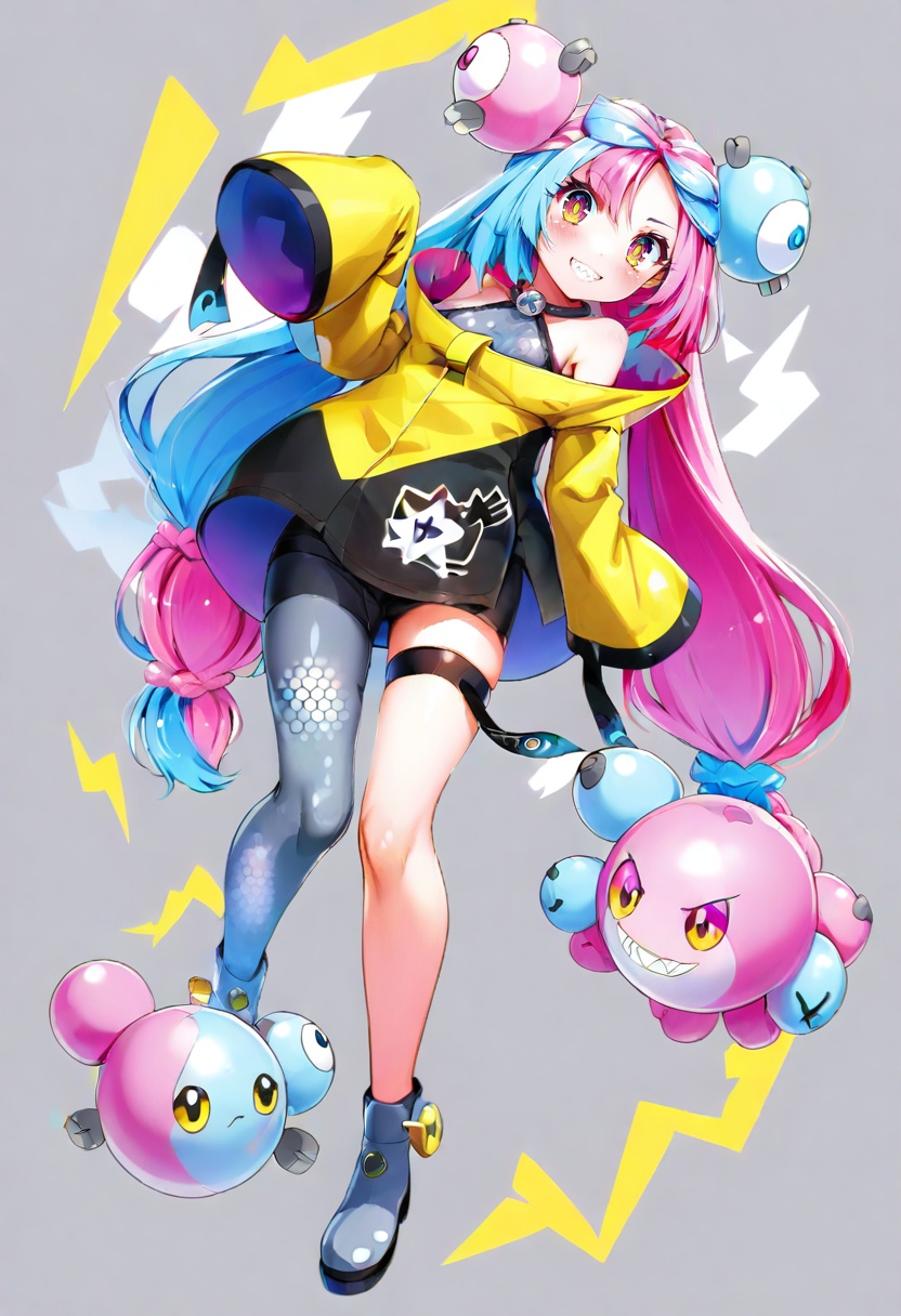1girl,  iono \(pokemon\),  magnemite on Tensor.Art