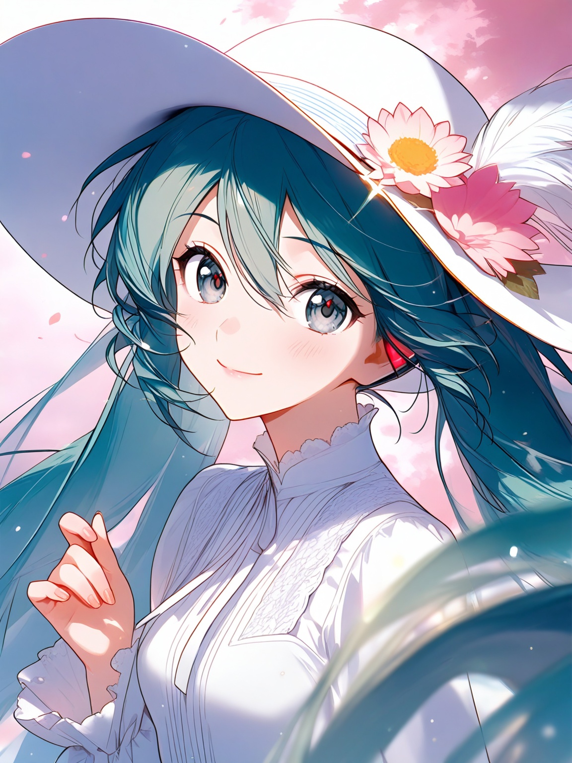 1girl,  hatsune miku,  wind lift on Tensor.Art