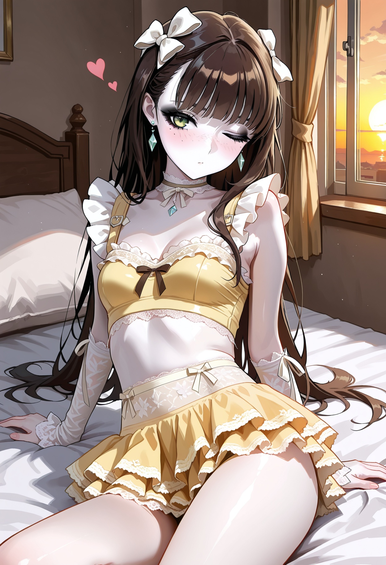 1girl,  long hair,  dark brown hair on Tensor.Art