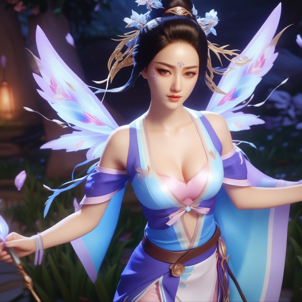 <lora:831-DA-XL-国风E:0.8>, (,1girl, ,best quality, ),,  ,ultra realistic 8k cg,, ,masterpiece, (( , )),, , , spirit blossom \(league of legends\),   ,   (cleavage),,  (), ,,