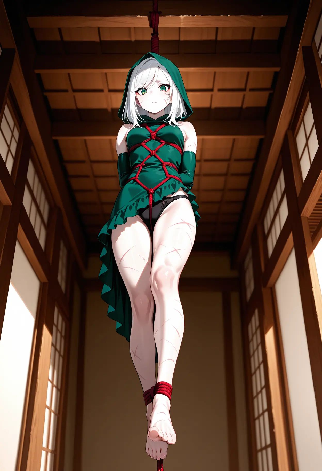 1girl,  pale skin,  white hair on Tensor.Art