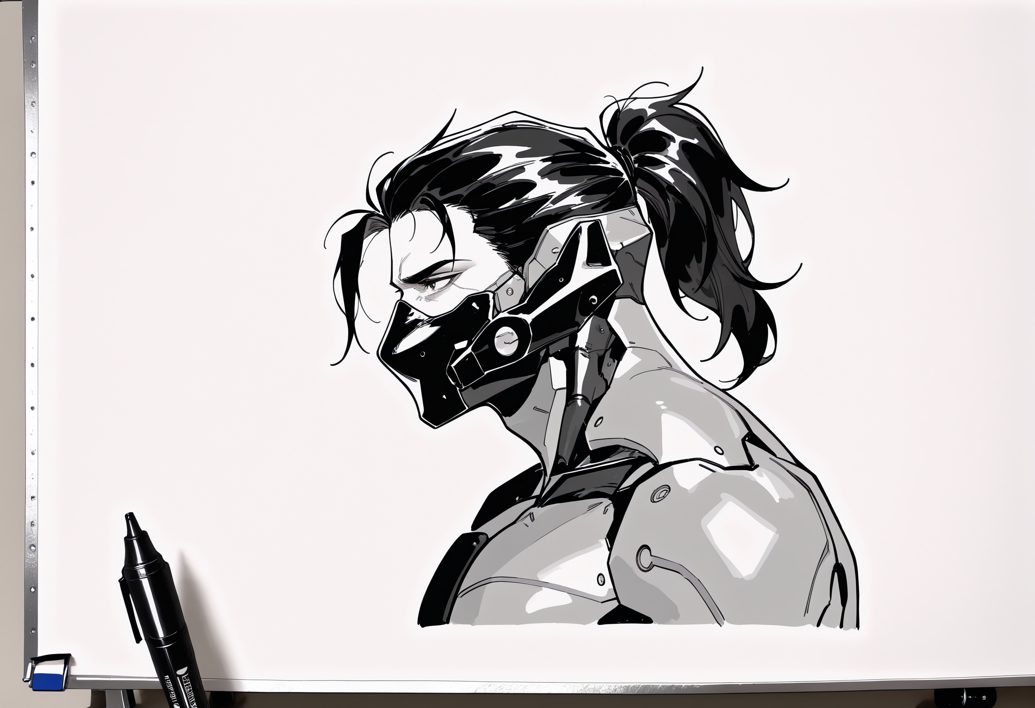 masterpiece,  best quality,  whiteboard \(medium\) on Tensor.Art