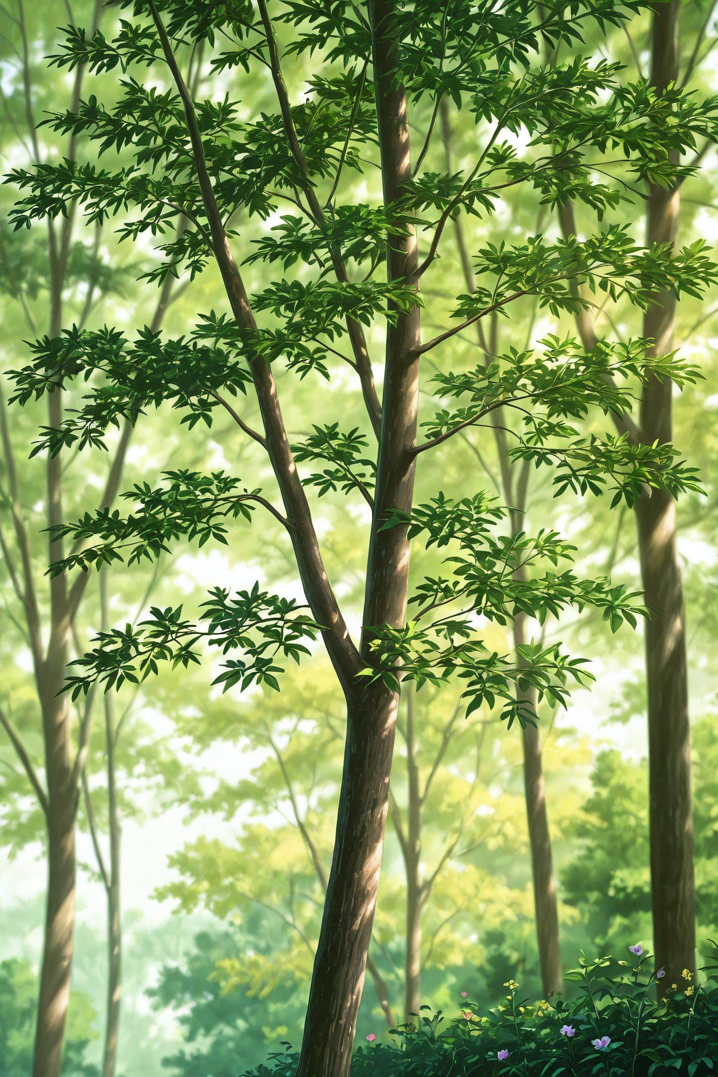no humans,  leaf,  blurry on Tensor.Art
