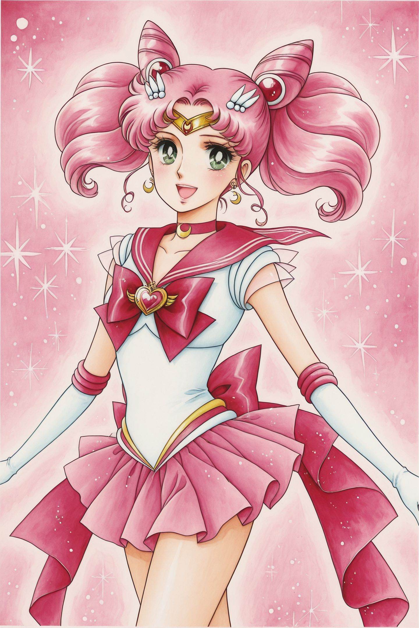 Sailor Chibi Chibi,  1girl,  solo on Tensor.Art