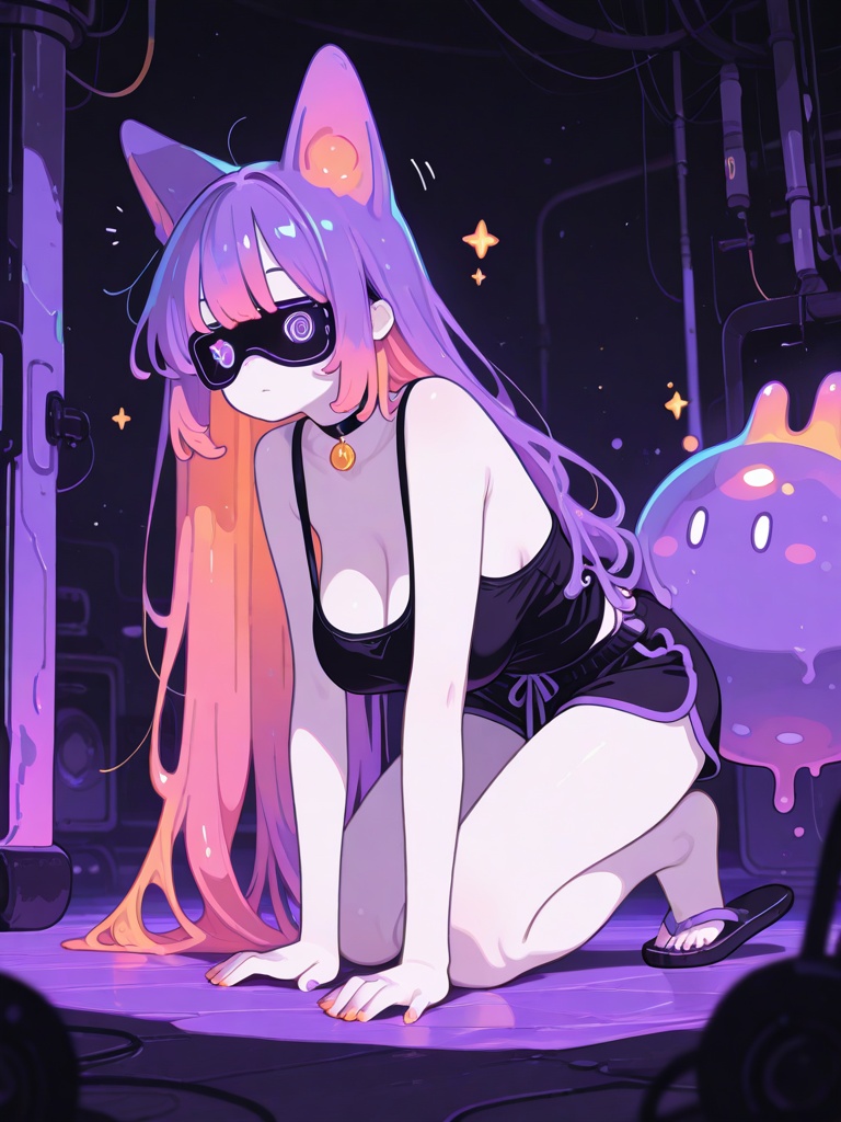 depth of field,  glow,  fox_ears on Tensor.Art