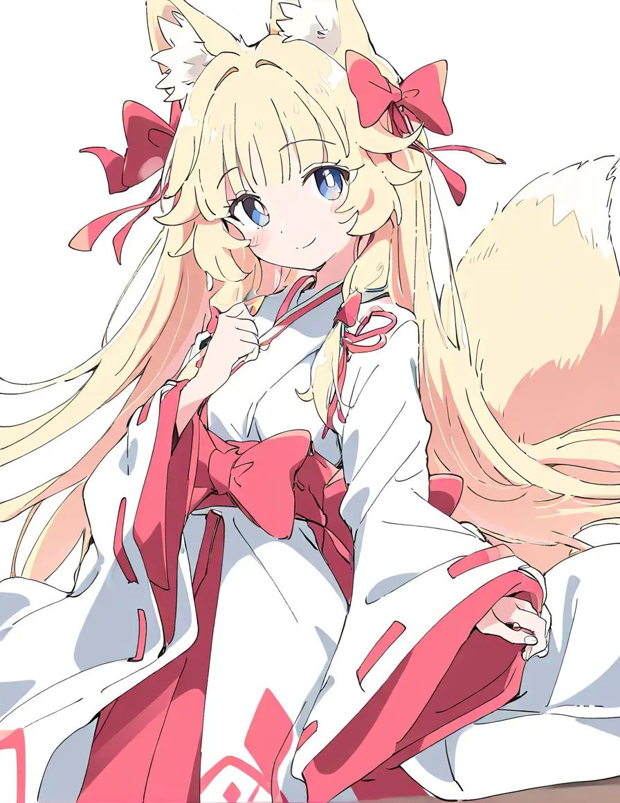 molifox,  1girl,  bow on Tensor.Art
