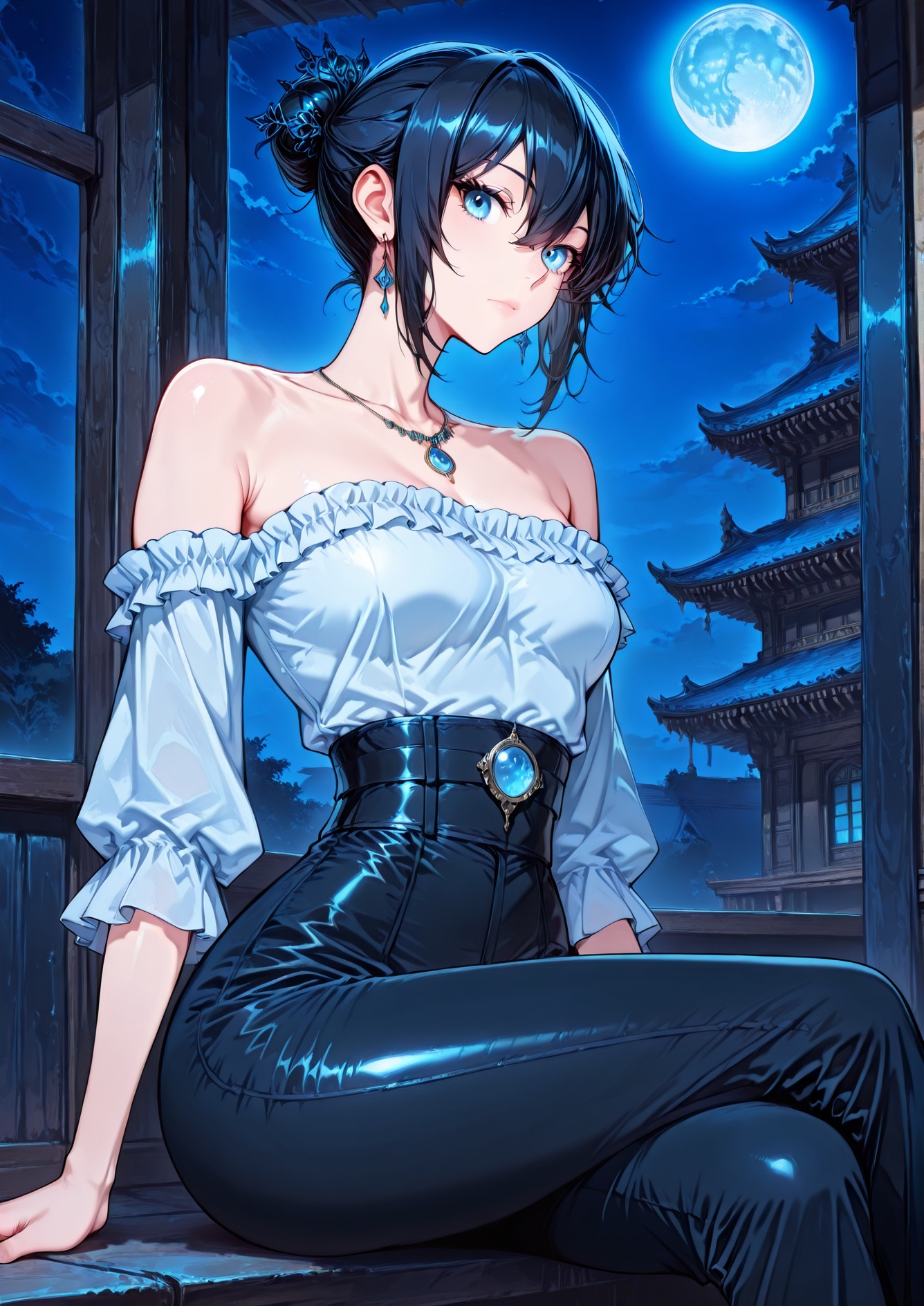 1 girl,  solo,  blue eyes on Tensor.Art