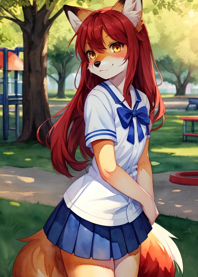 uploaded on e621,  ((by Fumiko,  by Makoto Shinkai on Tensor.Art