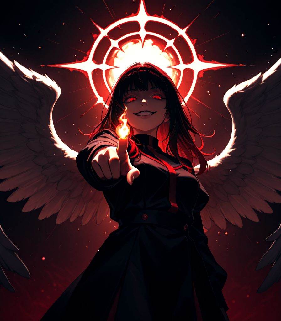 1girl,  angel wings,  halo on Tensor.Art